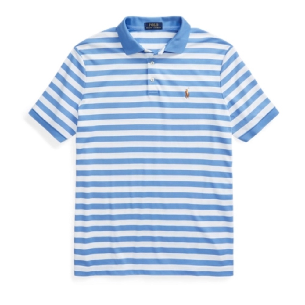 POLO RALPH LAUREN Classic Fit Soft Cotton Polo Shirt, Blue [ M]